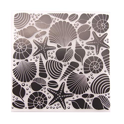 Shoresu Embossing Folder, Plastic Embossing Folder Stencils Template Molds DIY Scrapbooking Paper Photo Album Card Decoration Starfish
