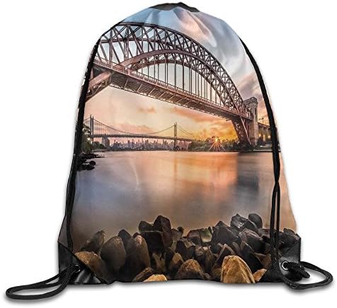 Too Suffering Sunset Evening Hell Gate And Triboro Bridge Unisex Shopping Backpack