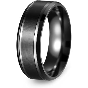 Men's frosted ring, simple business daily wear, wedding ring | Brushed matte texture, not easy to fade, suitable for various