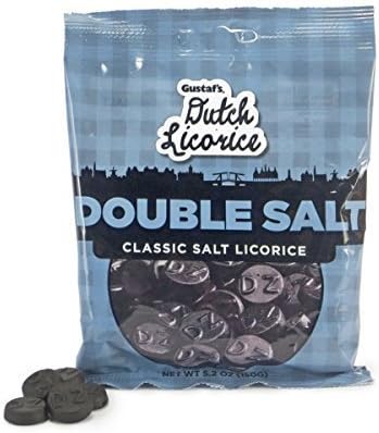Gustaf's Dutch Licorice Double Salt Classic Salt Licorice Coins - THREE 5.2 oz Retail Bag - Made In Holland by Gustaf's