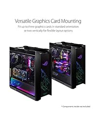 Asus ROG Strix Helios GX601 RGB Mid-Tower Computer Case for up to EATX Motherboards with USB 3.1 Front Panel, Smoked Tempered Glass, Brushed Aluminum and Steel Construction, and Four Case Fans