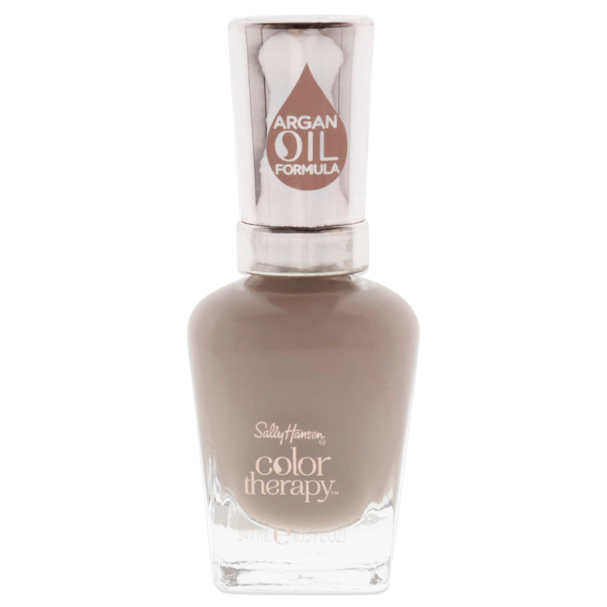 Sally Hansen Colour Therapy Nail Polish with Argan Oil, 150 Steely Serene, Nude