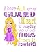 Princess Christian Nursery Decor Set of 4 Unframed Prints, Rapunzel, Jasmine, Belle and Mulan with Bible Verses