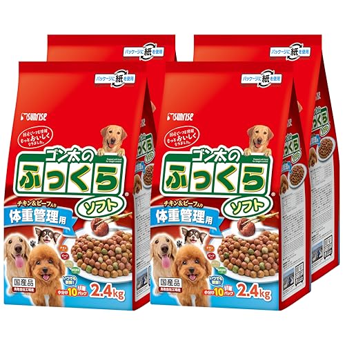ゴン太のふっくらソフト 体重管理用 9.6kg(2.4kg×4袋) 総合栄養食 【ケース販売】