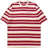 BestLucky Oversized Striped Shirt Women Vintage Baggy Basic Tees for Men Summer Streetwear Shirts