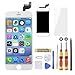 Goldwangwang Premium LCD Touch Screen Digitizer Replacement Frame Assembly with Repair Tools Kit + Tempered Glass Screen Protector for iPhone 6S 4.7inch (White)