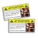 Attention Show Boobs Female Caution Warning Decal Sticker