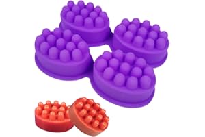 4 Cavities Oval Massage Bar Silicone Soap Mold DIY Handmade Silicone Molds for Soap Making Candle Cake Baking Lotion Bar Mold