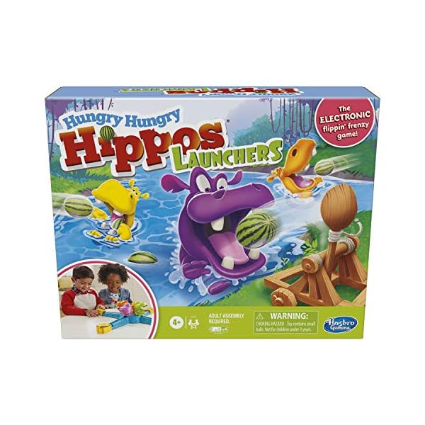 Play-Doh Hasbro E9707800 Hippo Flipp Melonenmampfen Spiel für Kinder ab 4 Jahren, elektronisches Vorschulspiel für 2 – 4 Spieler – Bild 3