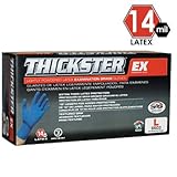 THICKSTER LATEX EXAM GRADE GLOVE (EX LIGHTLY POWDERED) - Box - Size: Medium