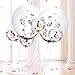 Miki Sin 6 Pcs 36 Inches Confetti Balloons + 12 Pcs 12 Inches Clear Confetti Balloons with 50 g Multicolor Confetti for Wedding or Party Decorations