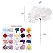 Larksilk White Silk Carnation Picks - Realistic Silk Artificial Flowers, 3.5” Heads, 5” Bendable Wire Stems - UV Resistant Faux Flowers for Outdoors, Ideal for Wedding Decor & DIY Projects - 100 Count
