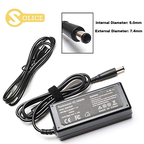 SOLICE 65W New EliteBook Revolve 810 820 840 850 725 745 755 G1 G2 AC Adapter Power Supply for HP EliteBook Folio 9470m 9480m HP ProBook 430 G1 G2 440 450 455 645 650 655 HP 250 255