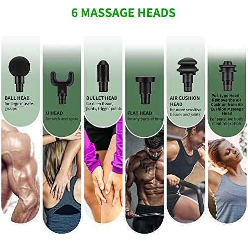 SUNBA YOUTH Carrying Case Massager Gun New Upgraded Muscle Massager Cordless Percussion Handheld Deep Tissue Body Massage Device Portable Cordless Super Quiet