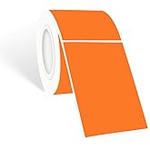 STARLIBOO Colored Labels Stickers 3 x 2 Inch, Removable Rectangle Moving Labels, 250Pcs Garage Sale Price Stickers, Adhesive Moving Labels for Boxes(Orange)