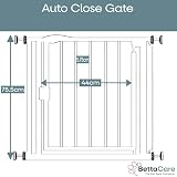 Safetots Pressure Fit Self Closing Stair Gate 68.5-75cm White view 3