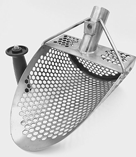 Miami 11" x 8" Stainless Steel Metal Detector Detecting Sand Beach Scoop Shovel Hexagon Holes