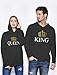 King & Queen Matching Couple Hoodie Set His & Hers Hoodies