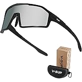 V-SUP Outdoor Lightweight Sport Sunglasses - UV400 for Biking, Baseball, Running, Cycling, Mountain Bicycle for Men & Women