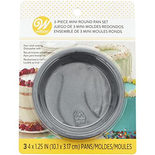Wilton Mini Round Cake Pans, STD, SilverWilton NonStick Mini Round Pan