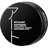 shu uemura art of hair ishi sculpt texturizing & sculpting paste - frizz control and long-lasting hold styling cream pomade, adds texture and subtle shine, for all hair types, 2.54 fl oz