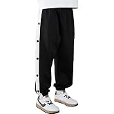 DRHOM Kids Boys Tear Away Active Pants Casual Side Split Sweatpants Athletic Joggers Hip Hop Street Dance Trousers