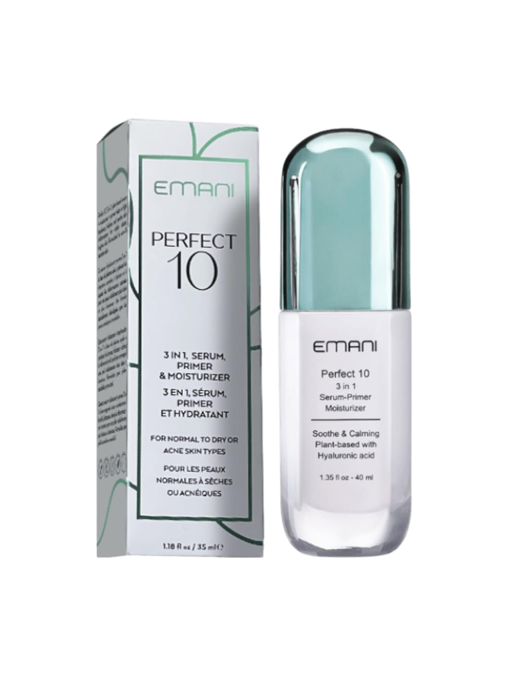 Emani Perfect 10 Primer & Serum 40ml - Vegan and Natural formula suitable for sensitive skin