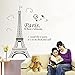 BestGrew Paris Effiel Tower Wall Stickers Home Decals for Living Room Bedroom
