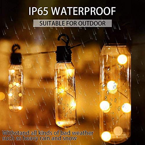 image for TOFU Waterproof LED Outdoor Solar String Lights, 24 Ft Patio Lights UL