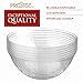 Prestee Clear Plastic Serving Bowls, 96 Oz. 6 Pack - Round Disposable Large Plastic Bowl, Punch, Party, Chip Bowl Containers for Candy, Salads, Parties, and Serving Food - Salad Bowls Dish for Eating