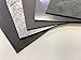 GRAY Leather Fabric for Crafts: 4 Sheepskin Sheets of GRAY with Silver Leather Hides 5x5In/12x12cm