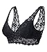 YIANNA Women's Halter Elasticity Full Lace Bralette Crop Paded Bra Top Soft Cup
