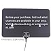 EtekStormX Indoor HDTV Antenna-50 Mile Range with Detachable Amplifier,for High Reception Homeword Antenna for TV - 16ft Coaxial Cable