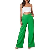 Forever 21 Womens Linen-Blend Wide-Leg Pants