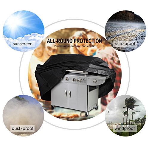 Nasharia Grill Cover,Waterproof BBQ Cover with Sealed Seam,Heavy Duty Waterproof Barbecue Gas Grill Cover for Most Brands of Grill, Special Fade and UV Resistant Material, Waterproof Weather Resistant