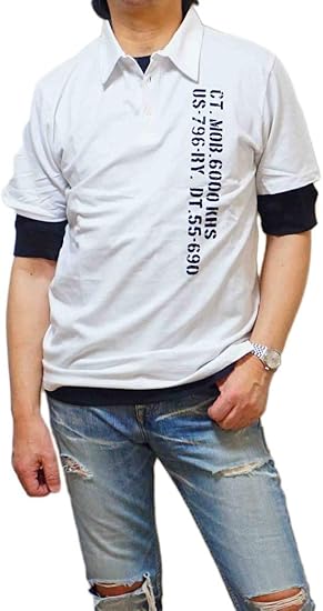 Amazon ポロシャツ メンズ 半袖 カノコポロ 5分袖tシャツ レイヤード 重ね着 2枚セット ミリタリーbタイプ ポロシャツ 通販