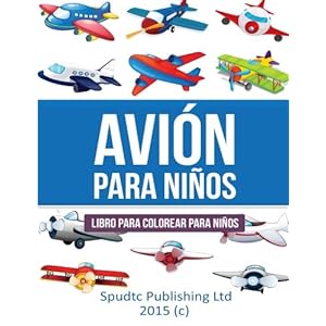 Avión para niños: Libro para colorear para niños (Spanish Edition)