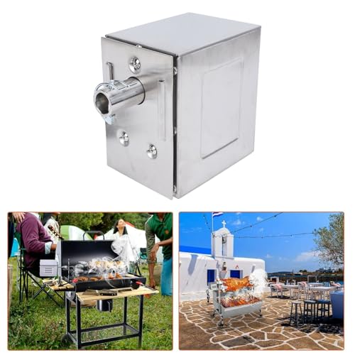 Fdit Roaster Motor 45W Universal Heavy Duty Replacement Spindle Motor, Stainless Steel Electric Grill Motor for Pork Goat Chicken Roaster, Ideal for