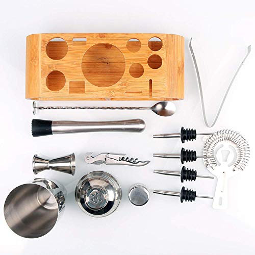 12-teiliges Cocktail Shaker Edelstahl Barkeeper Cocktail Mixer Cocktailshaker Set Shakerset Geschenk für Zuhause oder… – Bild 5