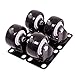 Caster Wheels Rubber Base with Top Plate & Bearing Heavy Duty Pack of 4 Black 2 Swivel 2 Fixed
