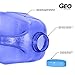 Geo Sports Bottles 1 Gallon BPA Free Reusable Leakproof Wide Mouth Sports Water Jug Bottle with Handle and 48mm Screw Cap (Dark Blue)