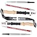 Tri-Fold Carbon Cork Trekking Poles/Sticks - Folding, Collapsible, Adjustable, and Ultralight - Perfect for Hiking, Walking, Backpacking and Snowshoeing (100-120 cm) Red