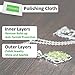Polished Jewelry Polishing Cloths, Professional Shine in 1-Minute! Set of 3 Jewelry Cleaner Cloths + 2 Anti-Tarnish Storage Bags | Soft Cotton, Non-Scratch Ring Cleaner + Gold, Diamond, Silver Cleaner