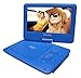 Sylvania 9-Inch Swivel Screen Portable DVD/CD/MP3 Player with 5 Hour Built-In Rechargeable Battery, USB/SD Card Reader, AC/DC Adapter, Blue
