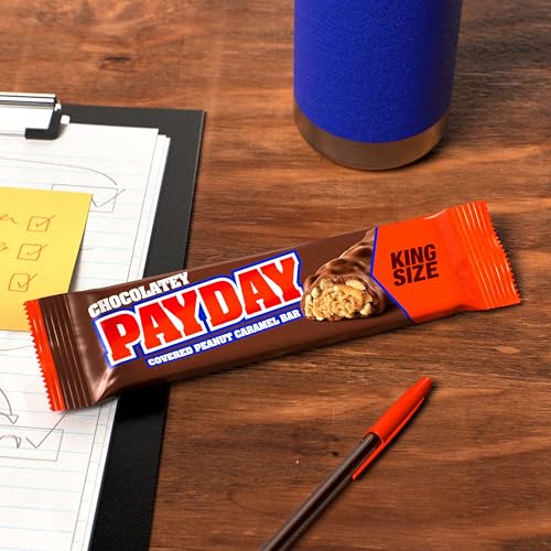 PAYDAY CHOCOLATEY PEANUT CARAMEL KING SIZE, CANDY BAR, 3.1 OZ