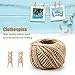 Hongzer Jute Twine, 250 pcs Natural Wooden Clothespins Clip Peg with 1 Roll 50 Meter Jute Twinethumb 2