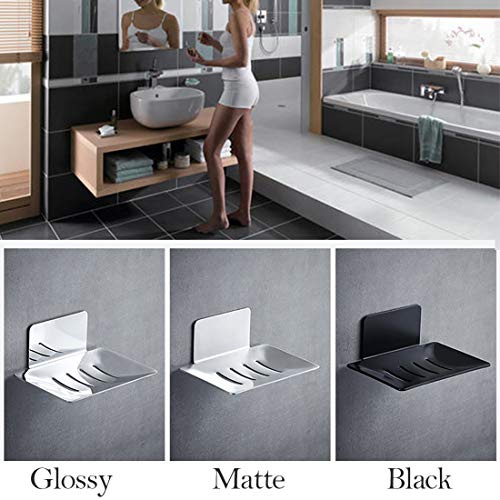 SelfAdhesive Soap Dish for Shower, Aluminum Bar Soap Holder Dishes for