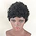 Women's Short Afro Kinky Curly Wig for Black Women 8 Inches Mixed Real Human Hair Wigs with Wig Cap