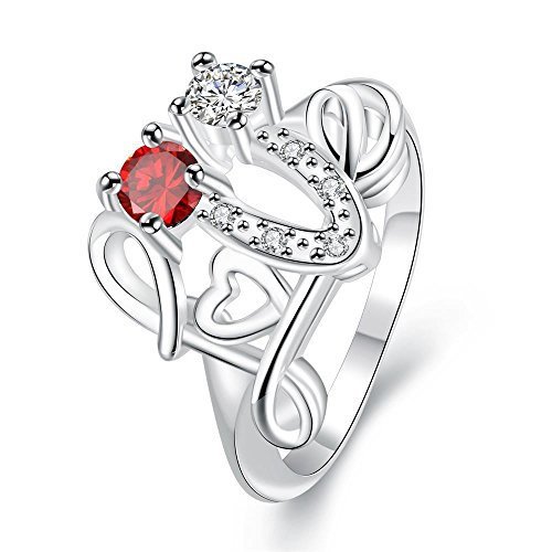 Love Heart Engagement Proposal Austrian Crystal Designer Ring for Girls by YELLOW CHIMES