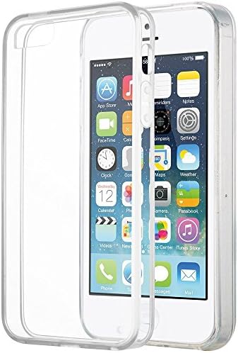 iPhone 5S/SE Case | GearDawn | Combo Pack | Tempered Glass Screen Protector + Crystal Clear Case | Ultra-Slim Protective Light-Weight Shock-Proof TPU Bumper For iPhone SE/5/5S (Combo_Clear)